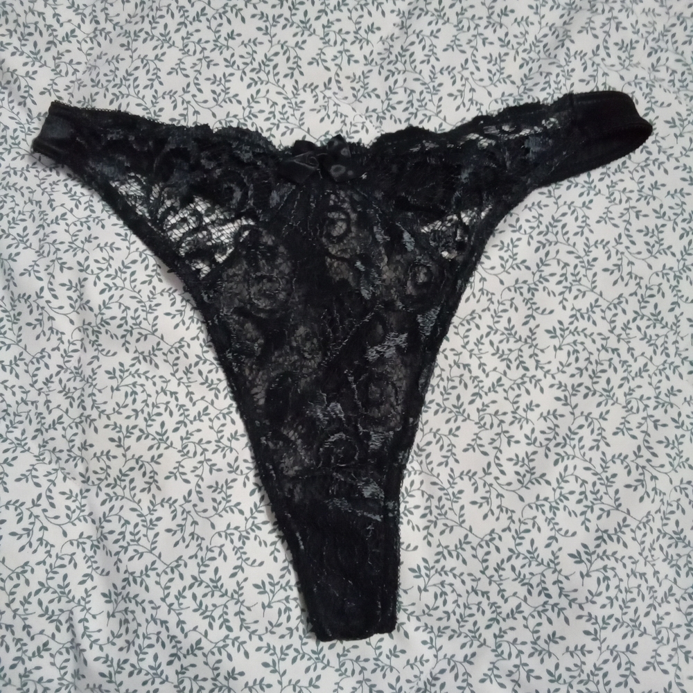Victoria's Secret Black Lace Bikini Panty
